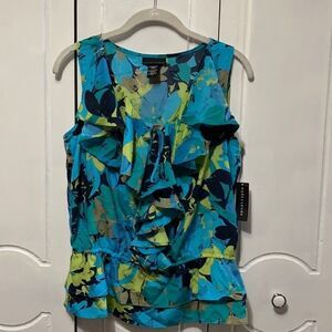NWT Apostrophe Print Top Blouse Sleeveless size S